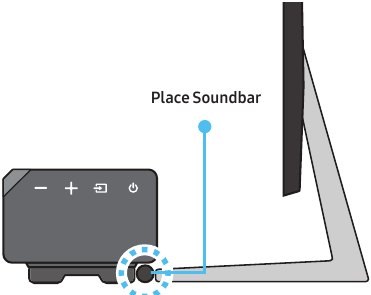 Een soundbar plaatsen met behulp van houder-voeten