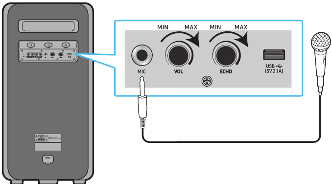 Een externe microfoon aansluiten