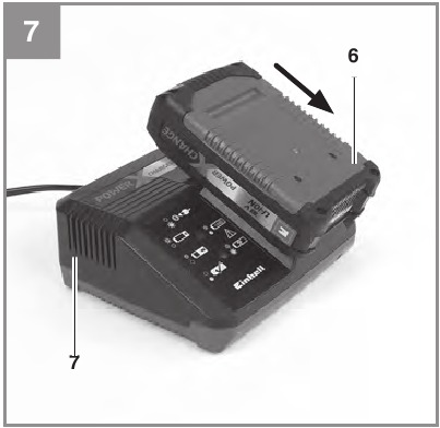 De LI-accu opladen - Stap 2