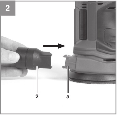 De adapter voor de stofafzuiging installeren