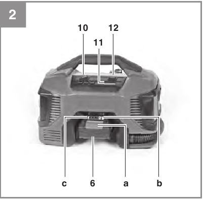 Het LI-accupack opladen - Stap 1