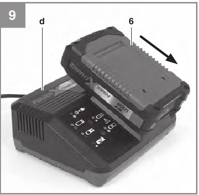 Het LI-accupack opladen - Stap 2
