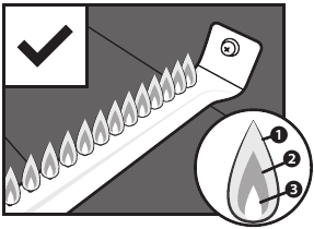 Brander vlam patroon