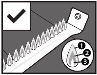 Afbeelding van gezonde brandervlammen.