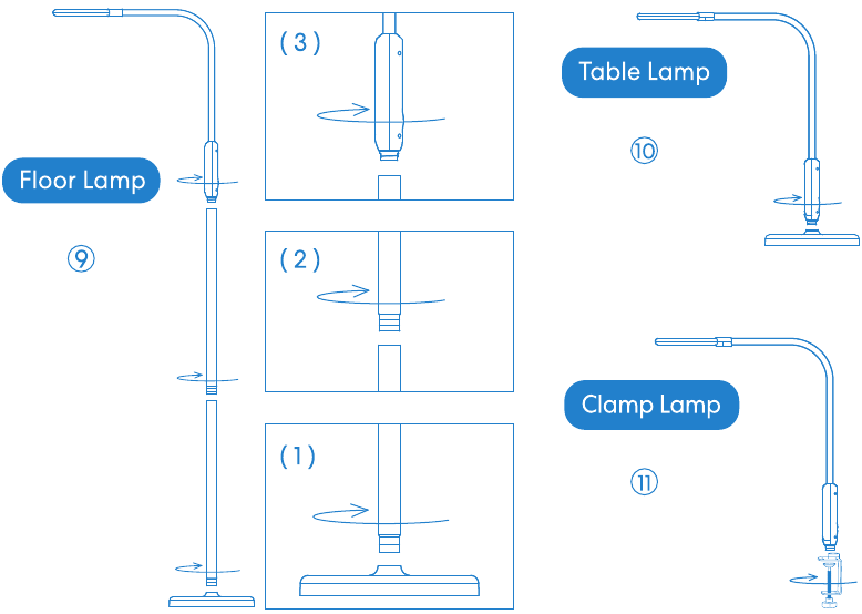 De lamp installeren