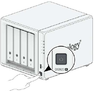Opstarten - Stap 2 - Druk op de aan/uit-knop