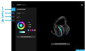 INTERFACE VAN DE LOGITECH G HUB-SOFTWARE