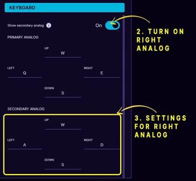 Toggle analog stick mode - Step 2