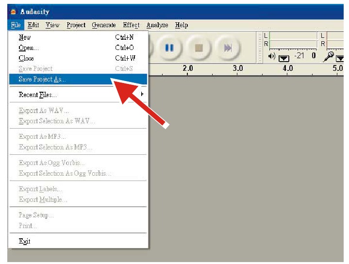 Albums opnemen met Audacity