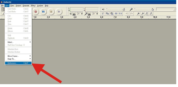Uw pc instellen voor gebruik met Audacity - Stap 1