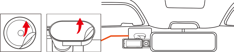 Installatie van de camera aan de voorkant