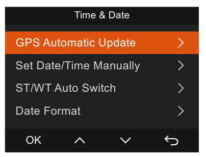 GPS Automatische Update Tijd & Datum