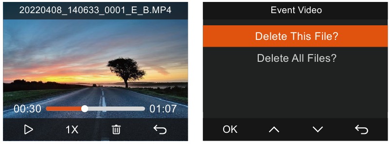 Video's/foto's bekijken en verwijderen - Stap 1