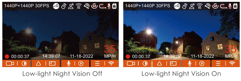 Low-light Night Vision in Parking Mode