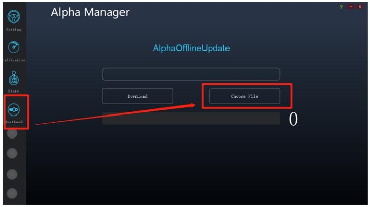 Firmware offline bijwerken - Stap 2 - Versie selecteren