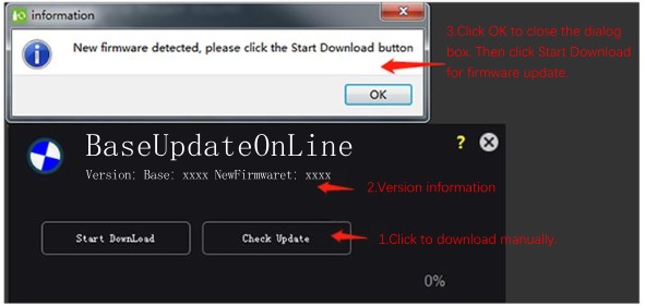 Firmware online bijwerken - Stap 2