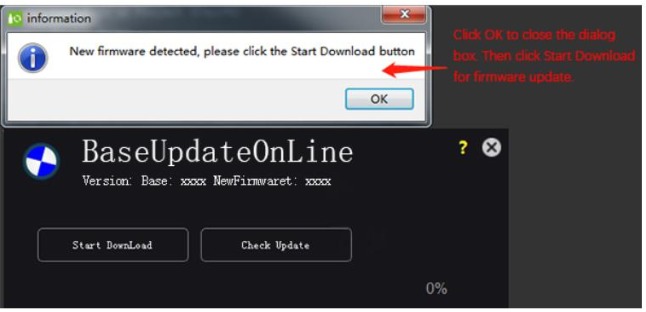 Firmware online update - Stap 1