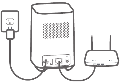 De HomeBase 2 verbinden met internet - Stap 1