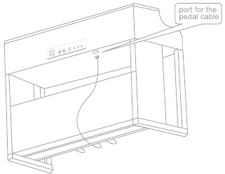 Poort voor de pedaalkabel