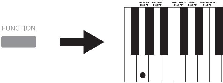 REVERB NIVEAU INSTELLING