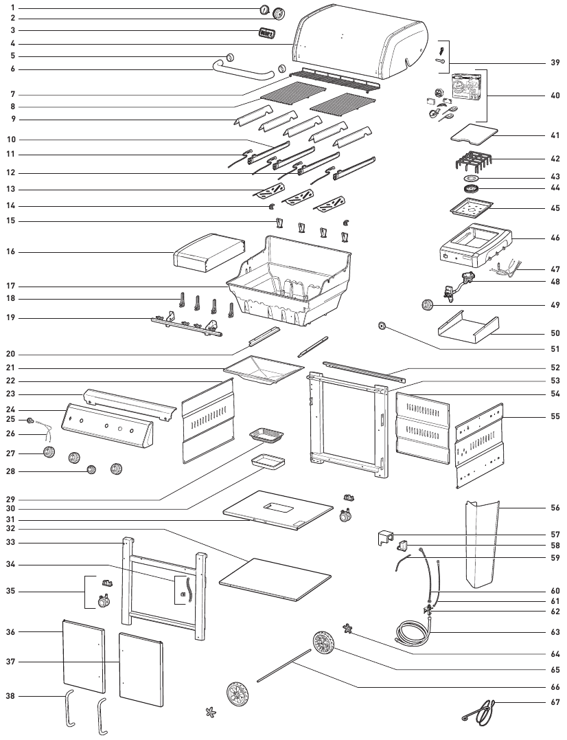 Onderdelenschema GENESIS II CSE-335 / CSS-335