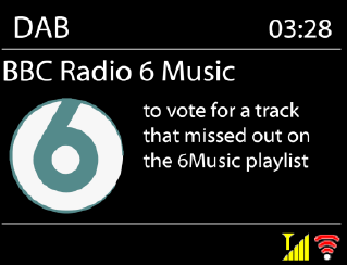 DAB-radioscherm