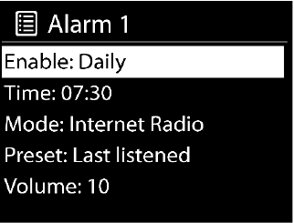 Alarmscherm