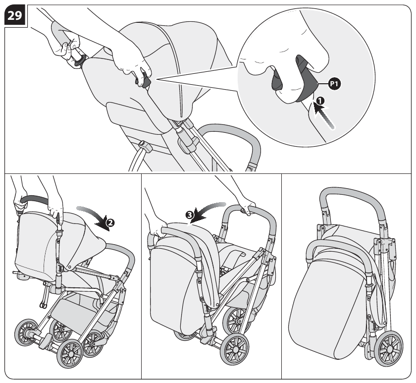 DE KINDERWAGEN SLUITEN