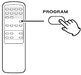 Het nummer en programmanummer worden op het display weergegeven