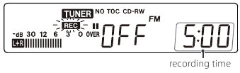 REC OFF-timer - Stap 4