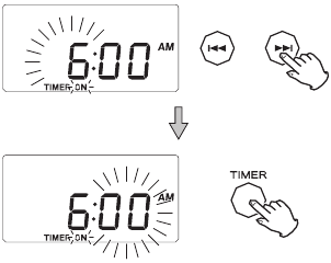 De timer instellen - Stap 1 - De starttijd instellen