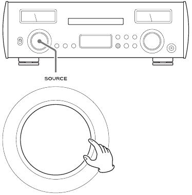 Naar cd's luisteren - Stap 1 - Draai de SOURCE-knop