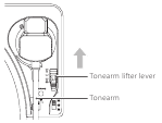 Toonarm omhoog brengen