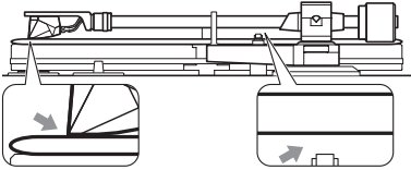 De hoogte van de toonarmlift controleren - Stap 1