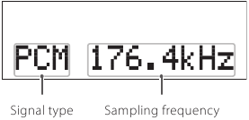 Voorbeeld wanneer MODE DISP=OFF