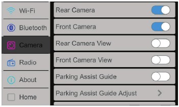 De schermweergave van de voor- en achtercamera aanpassen