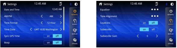Algemene bediening - Setupmenu