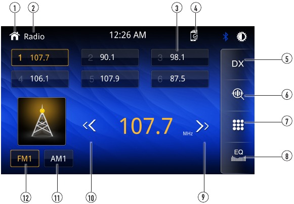 AM/FM-tunerbediening