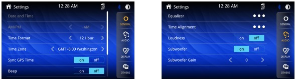 Algemene bediening - Setupmenu