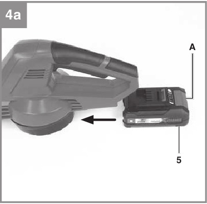 De batterij plaatsen - Stap 1