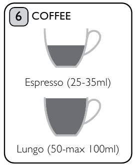 Extracteer 25-35 ml om een espresso te maken