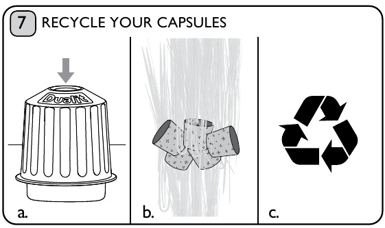 Gooi aluminium capsules weg