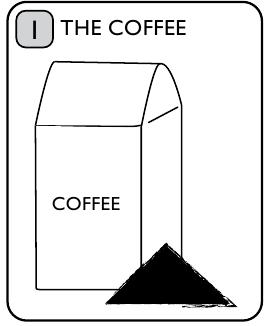 Een vers gemalen kopje koffiebonen