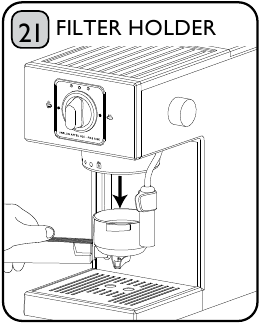 Filterhouder verwijderen