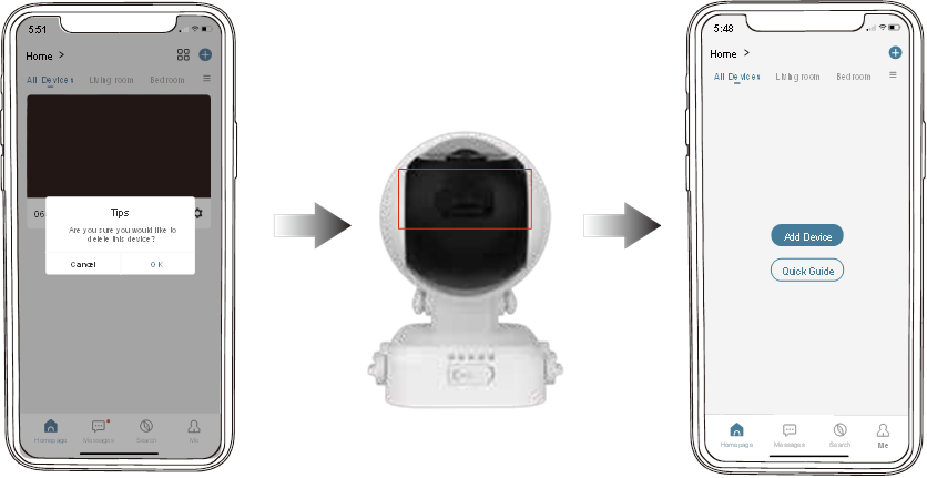 Camera resetten