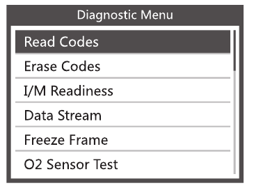 Diagnosemenu - Stap 2