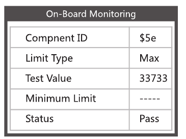 Test van de boordmonitor - Stap 2