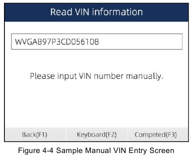 Automatische VIN-acquisitie - Stap 4