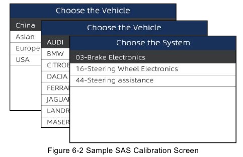 Stuurhoeksensor (SAS) kalibratie - Stap 2