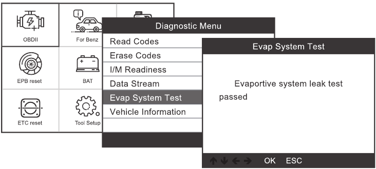 Evap-systeemtest